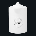 Custom Round Circle Business Logo Minimalist Plain<br><div class="desc">Promote your business with this cool teapot,  featuring custom logo template! Easily add your own logo by clicking on the "personalize" option.</div>