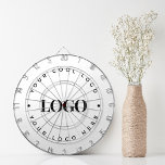 Custom Round Circle Business Logo Minimalist Plain Dartboard<br><div class="desc">Promote your business with this cool dart board,  featuring custom logo template! Easily add your own logo by clicking on the "personalize" option.</div>