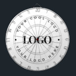 Custom Round Circle Business Logo Minimalist Plain Dartboard<br><div class="desc">Promote your business with this cool dart board,  featuring custom logo template! Easily add your own logo by clicking on the "personalize" option.</div>