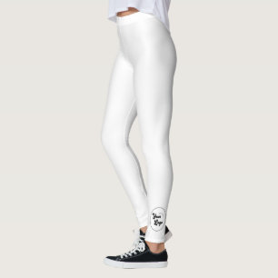 Custom Round Circle Business Logo Stylish Minimal  Leggings
