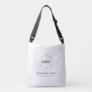 Custom Round Circle Logo & Text Business Company  Crossbody Bag