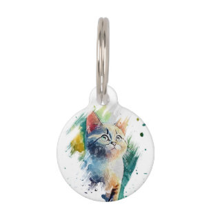 Custom Round Colourful Painting Pet ID Tag