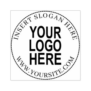 Custom Round Company Logo Rubber Stamp