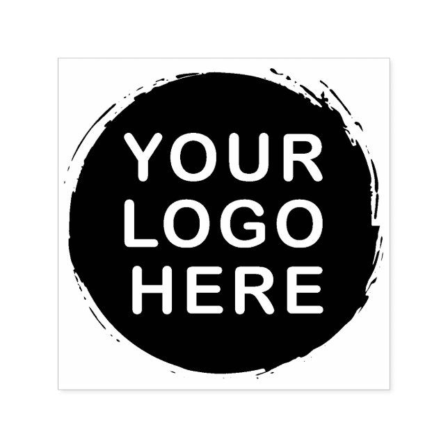 Custom Round Logo Or Image Rubber Stamp (Design)