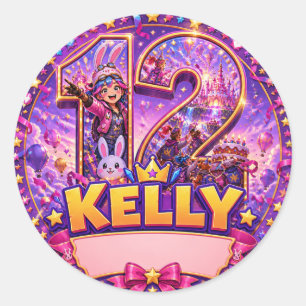 Custom Round Party Stickers - Add Your Own Design