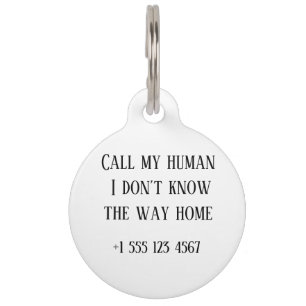 Custom Round Pet Tag – Humour & Safety