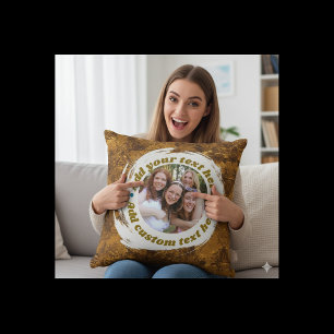 Custom Round Photo Pillow – Double-Sided