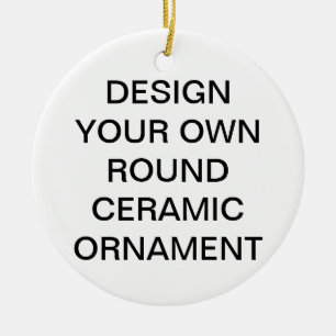 Custom Round Porcelain Christmas Tree Ornament