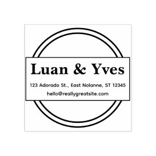 Custom Round Return Address Stamp Elegant Minimal
