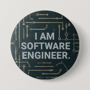 Custom Round Software Engineer-Designed 3 Inch Round Button