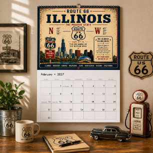 Custom Route 66 Vintage Get Your Kicks  Calendar