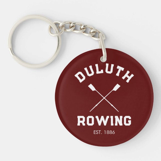 Custom Rowing Classic Round Sticker Keychain (Front)