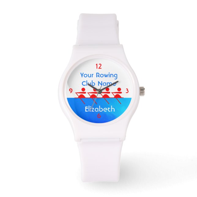 Custom Rowing Club Crew Team Member Watch (Front)