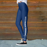Custom Rowing Club Leggings Rower Name Monogram<br><div class="desc">Awesome custom leggings for you or your entire Crew team. Your club's name runs up the legs and criss-crossed oars and your monogram are positioned just above the ankle. You can change the background colour to match your team uniform/colours - just click on "customize it" and then the small eyedropper....</div>