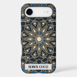 Custom Royal Midnight Gold Geometric Mosaic