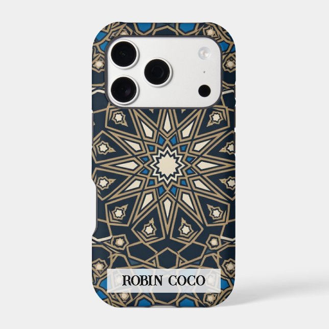 Custom Royal Midnight Gold Geometric Mosaic (Back)