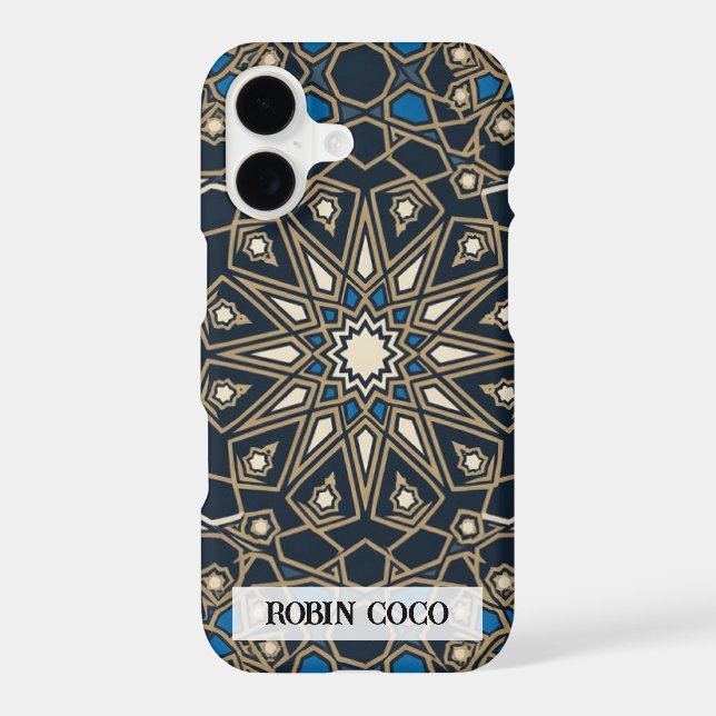 Custom Royal Midnight Gold Geometric Mosaic (Back)
