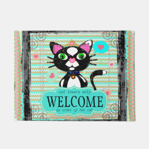 Custom Royal Princess Cat Lover's Welcome Door Mat