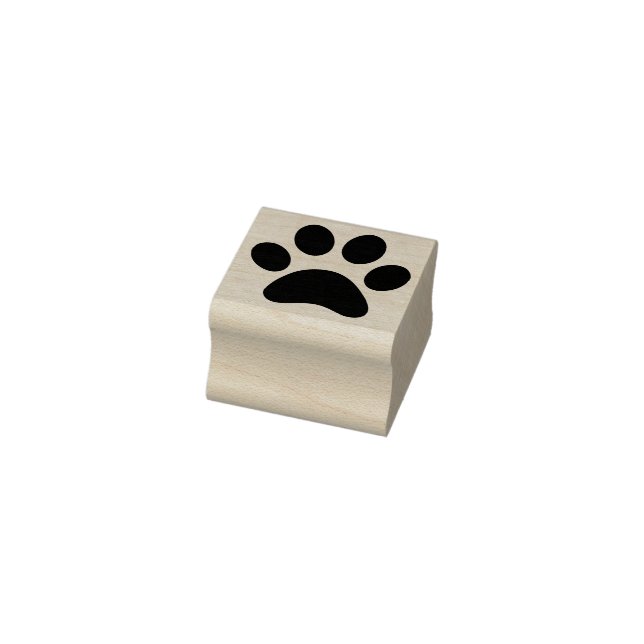 Custom rubber stamp ink large cat paws 1 inch (Stamp)
