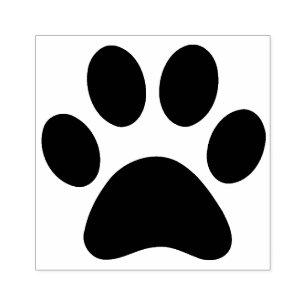 Custom rubber stamp ink large dog paws 2,5 inches