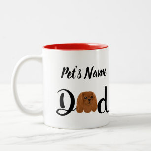 Custom Ruby Cavalier King Charles Spaniel Two-Tone Coffee Mug