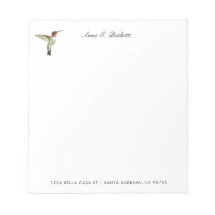 Custom Ruby-throated Hummingbird Notepad