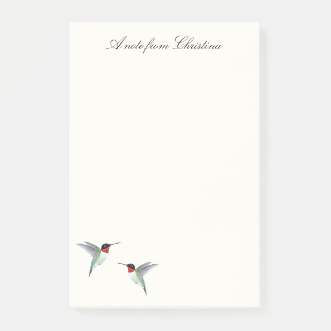 Custom Ruby-throated Hummingbird Notes (Front)