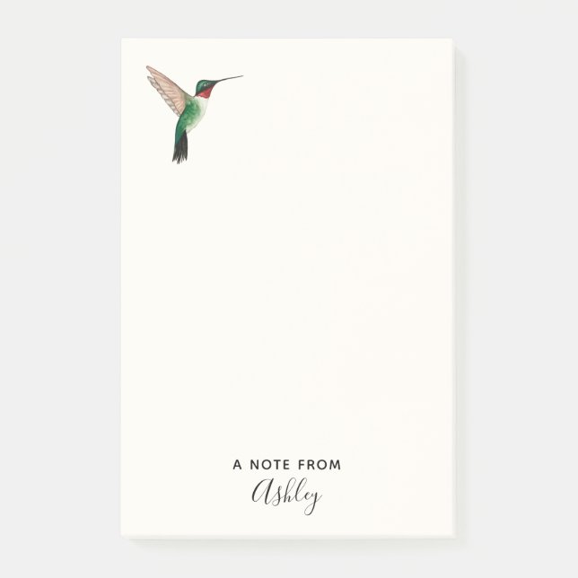 Custom Ruby-throated Hummingbird Notes (Front)