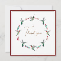 Custom Ruby-throated Hummingbirds Thank You Card