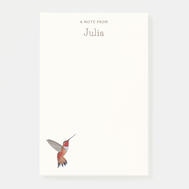 Custom Rufous Hummingbird Notes (Front)