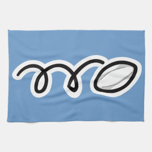 Custom rugby kitchen towel