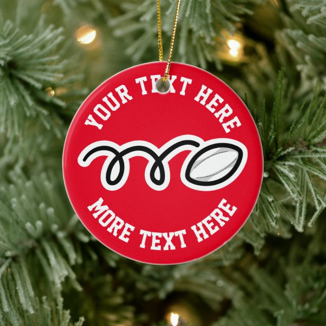 Custom rugby sports Christmas tree ornament (Tree)