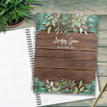 Custom Rustic Barn Wood Greenery 2023 Planner<br><div class="desc">This Planner is decorated with watercolor eucalyptus and foliage in shades of green on a barn wood background. Customize it with your name and year. Use the Design Tool to change the text size, style, or colour. Because we create our artwork you won't find this exact image from other designers....</div>