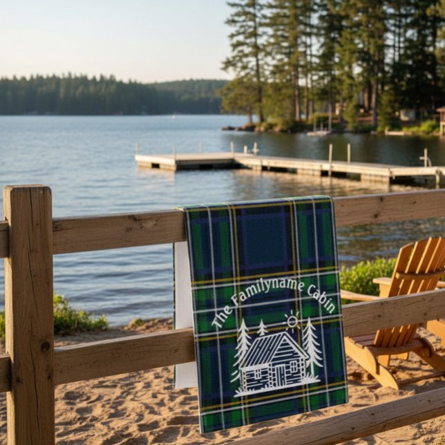 Custom Rustic Family Cabin Bath Towel (Creator Uploaded)