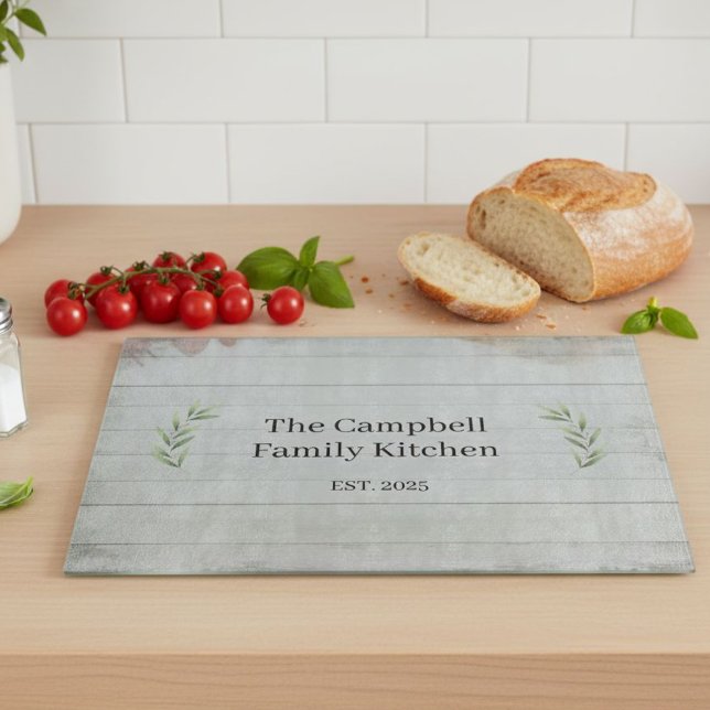 Custom Rustic Farmhouse Family Kitchen Chopping  Cutting Board (Creator Uploaded)