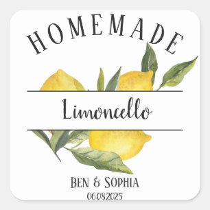 Custom Rustic Homemade Italian Limoncello Labels