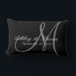 Custom Rustic Linen Look Monogram Lumbar Pillow<br><div class="desc">Personalized rustic looking linen look pillow with a monogram initial. Makes a great gift for Newlyweds,  Anniversaries and other special occasions. Very trendy and a nice accent piece for a bedroom,  livingroom,  favourite chair,  etc.. Customize with names,  initial and a date.</div>