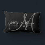 Custom Rustic Linen Look Monogram Lumbar Pillow<br><div class="desc">Personalized rustic looking linen look pillow with a monogram initial. Makes a great gift for Newlyweds,  Anniversaries and other special occasions. Very trendy and a nice accent piece for a bedroom,  livingroom,  favourite chair,  etc.. Customize with names,  initial and a date.</div>