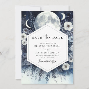 Custom Rustic Moonlit Wedding Save The Date