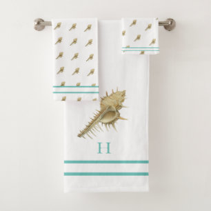 Custom Rustic Nautical Shark Blue Grey Wood  Bath  Bath Towel Set