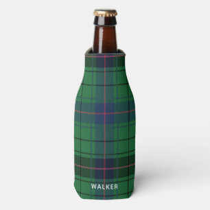 Custom Rustic Plaid Davidson Tartan Bottle Cooler