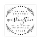 Custom Rustic Script Just Married Return Address