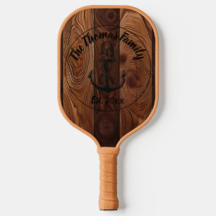 Custom Rustic Wood Texture Pickleball Paddle