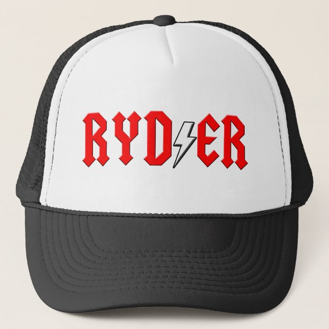 custom RYDER rock and roll shirt Trucker Hat (Front)
