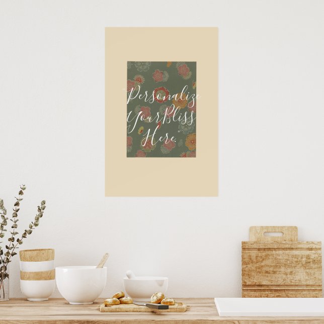 CUSTOM Ryukyu Bingata Kimono Pattern Print  (Kitchen)