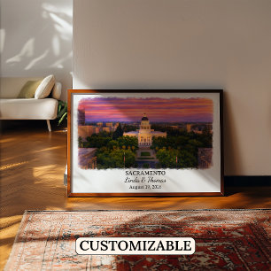 Custom Sacramento Wall Art, California Poster