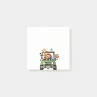 Custom Safari Adventure Jungle Jeep Sticky Notes