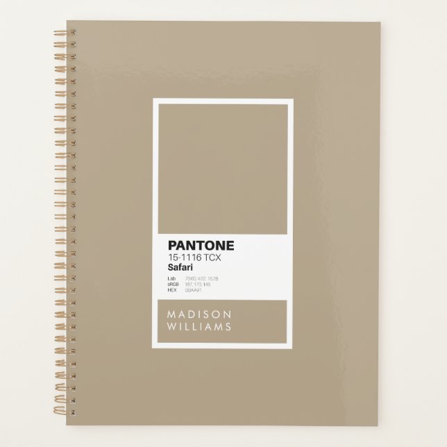 Custom Safari Notebook | Personalized Neutral  Planner (Front)
