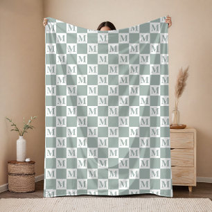 Custom Sage Baby Blanket Gift for Her, Girl or Boy