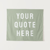 Custom Sage Banner Personalized Your Quote Wall